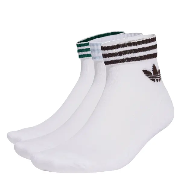 ADIDAS ORIGINALS ADIDAS ORIGINALS Čarape '3-Stripes Ankle 3 Pairs'  pastelno plava / tamno smeđa / tamno zelena / bijela
