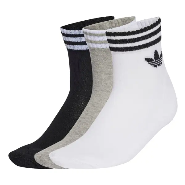 ADIDAS ORIGINALS ADIDAS ORIGINALS Čarape '3-Stripes Ankle 3 Pairs'  siva melange / crna / bijela
