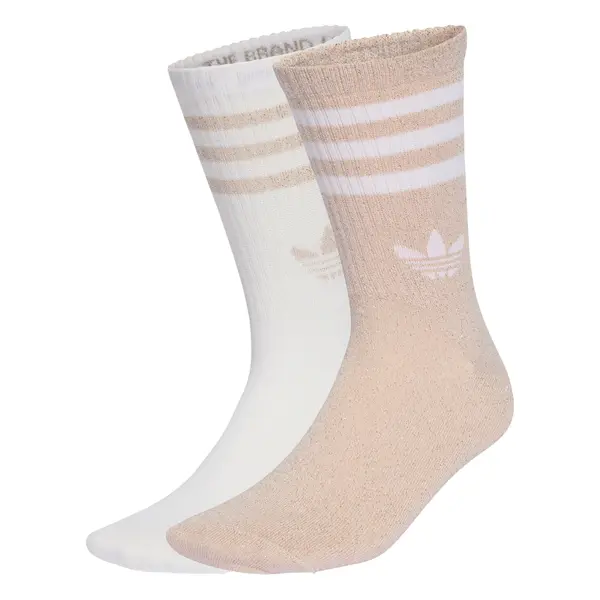 ADIDAS ORIGINALS ADIDAS ORIGINALS Čarape '3-Stripes Glitter Crew 2 Pairs'  roza / bijela