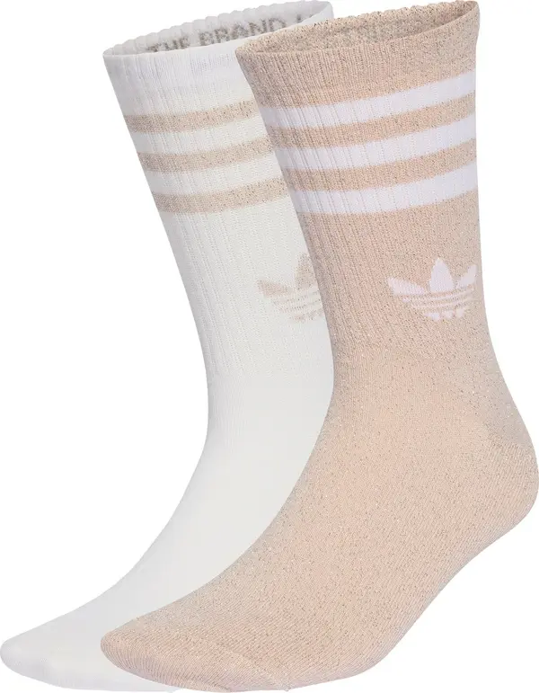ADIDAS ORIGINALS ADIDAS ORIGINALS Čarape '3-Stripes Glitter Crew 2 Pairs'  roza / bijela