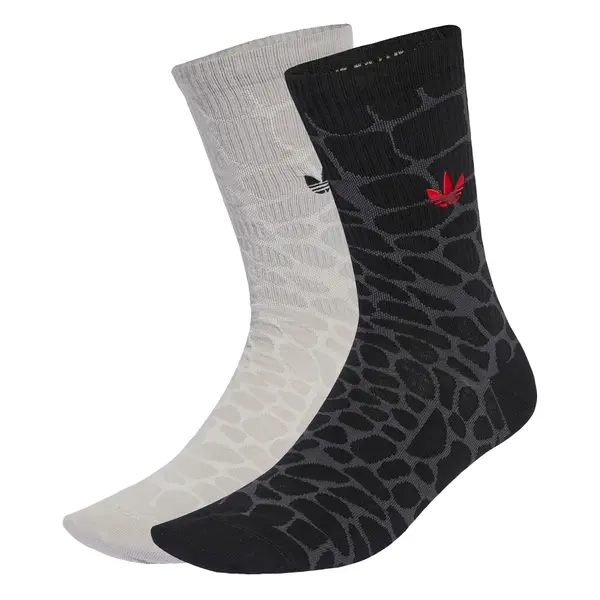 ADIDAS ORIGINALS ADIDAS ORIGINALS Čarape 'CROCO CREW 2 PAIRS'  svijetlosiva / tamo siva / crvena / crna