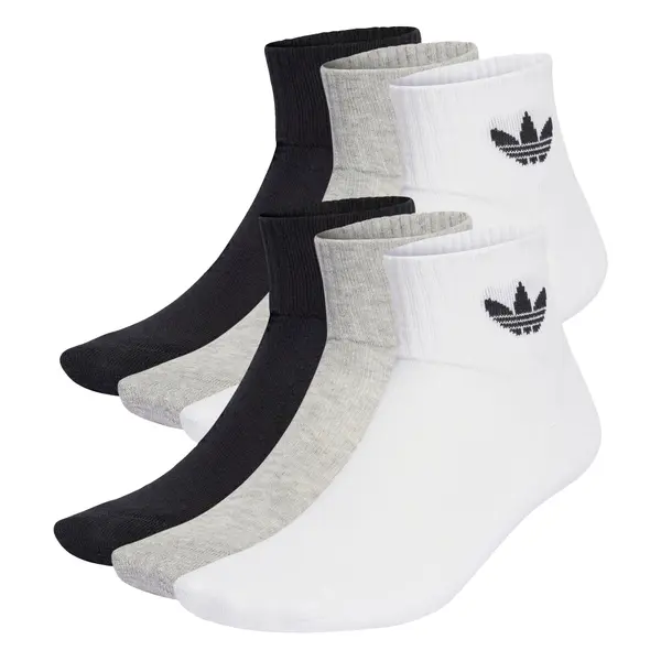 ADIDAS ORIGINALS ADIDAS ORIGINALS Čarape 'Mid Ankle 6 Pairs'  siva melange / crna / bijela
