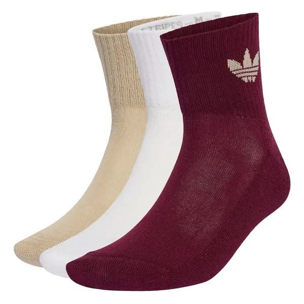ADIDAS ORIGINALS ADIDAS ORIGINALS Čarape 'Mid Crew 3 Pairs'  pijesak / bordo / bijela