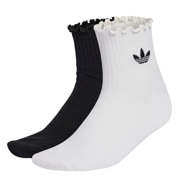 ADIDAS ORIGINALS ADIDAS ORIGINALS Čarape 'RUFFLE QUARTER'  crna / bijela