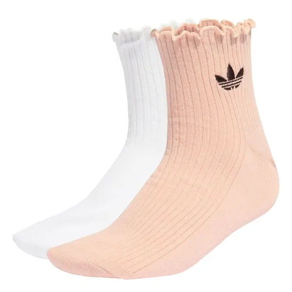 ADIDAS ORIGINALS ADIDAS ORIGINALS Čarape 'RUFFLE QUARTER'  roza / crna / bijela