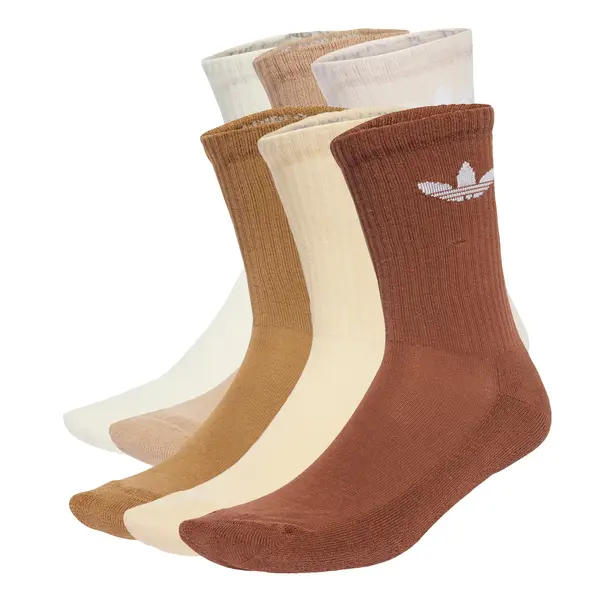 ADIDAS ORIGINALS ADIDAS ORIGINALS Čarape 'Trefoil Cushion 6 Pairs'  bež / ecru/prljavo bijela / pijesak / kestenjasto smeđa / svijetlosmeđa / bijela