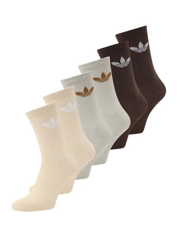 ADIDAS ORIGINALS ADIDAS ORIGINALS Čarape 'Trefoil Cushion'  bež / čokolada / svijetlosiva