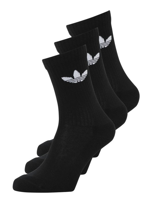 Adidas ADIDAS ORIGINALS Čarape 'Trefoil Cushion Crew '  crna / bijela