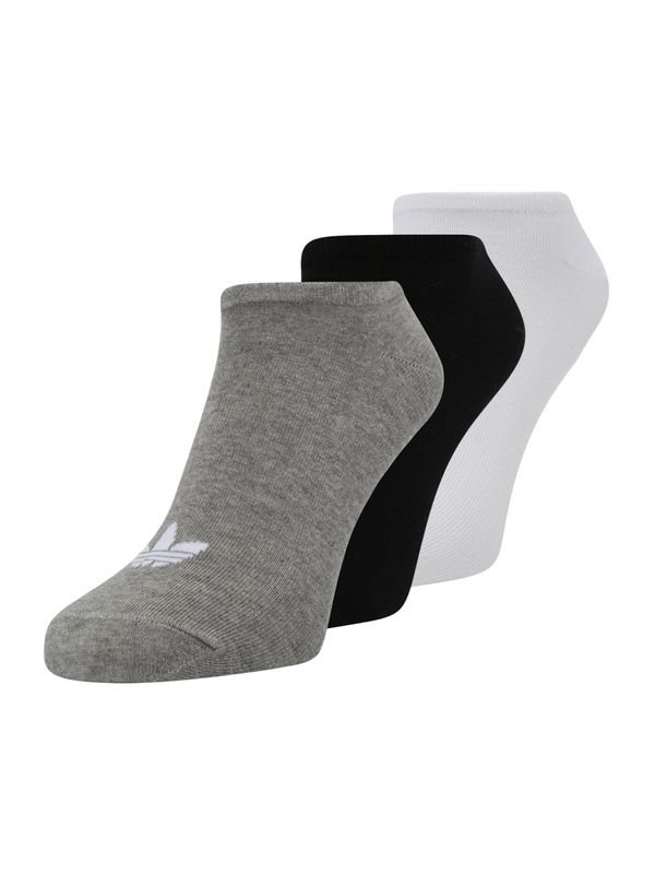 ADIDAS ORIGINALS ADIDAS ORIGINALS Čarape 'Trefoil Liner'  siva melange / crna / bijela