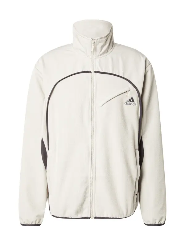 ADIDAS ORIGINALS ADIDAS ORIGINALS Flis jakna  boja slonovače / tamo siva