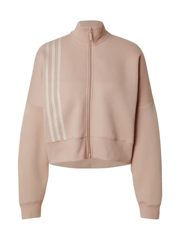 ADIDAS ORIGINALS ADIDAS ORIGINALS Gornji dio trenirke 'Off Placed 3-Stripes Zip'  svijetlosmeđa / bijela