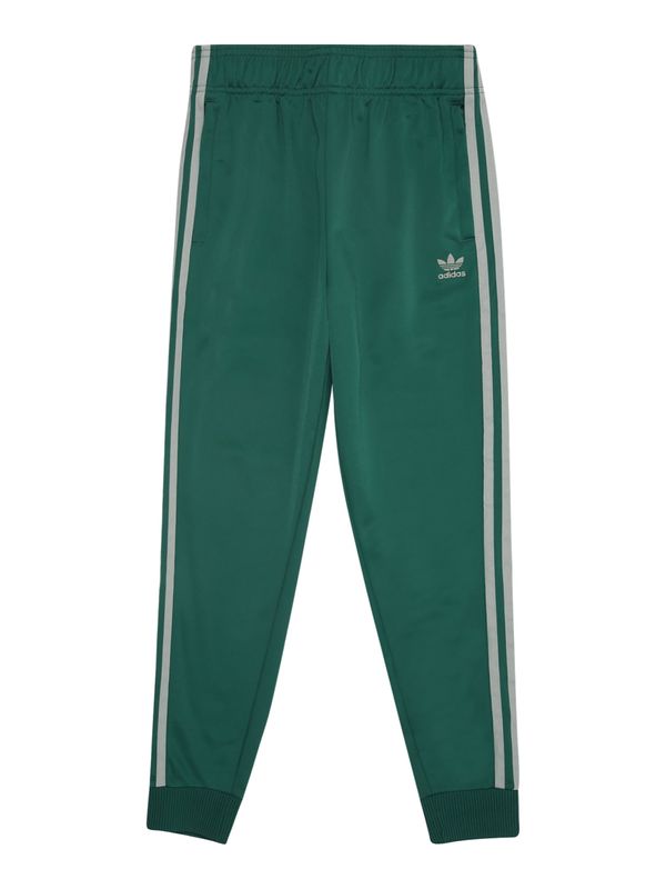 ADIDAS ORIGINALS ADIDAS ORIGINALS Hlače 'Adicolor'  svijetlosiva / zelena