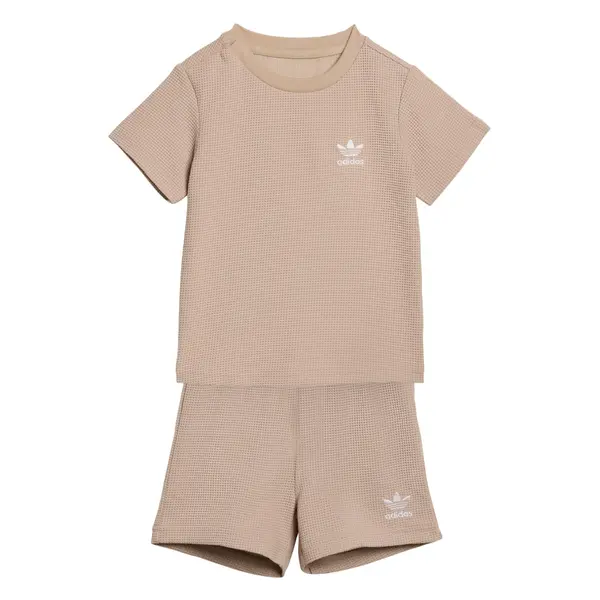 ADIDAS ORIGINALS ADIDAS ORIGINALS Komplet 'REGULAR WAFFLE SHORT T-SHIRT'  kaki / bijela
