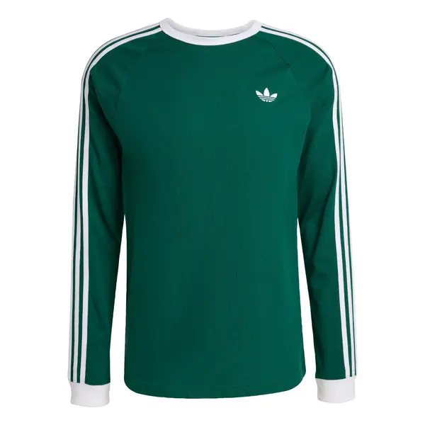 ADIDAS ORIGINALS ADIDAS ORIGINALS Majica '3-STRIPES LONGSLEEVE'  kraljevski zelena / bijela