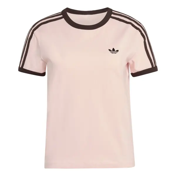 ADIDAS ORIGINALS ADIDAS ORIGINALS Majica '3 STRIPES SLIM'  tamno smeđa / roza