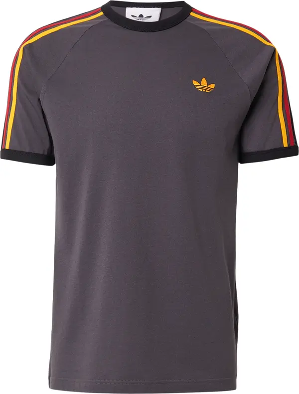ADIDAS ORIGINALS ADIDAS ORIGINALS Majica '3-Stripes'  žuta / tamo siva / crvena / crna