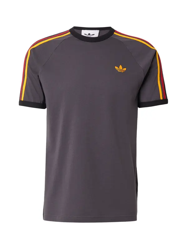 ADIDAS ORIGINALS ADIDAS ORIGINALS Majica '3-Stripes'  žuta / tamo siva / crvena / crna
