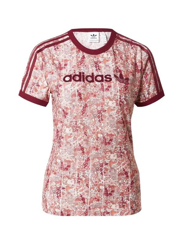 ADIDAS ORIGINALS ADIDAS ORIGINALS Majica 'Adidas Originals x Liberty London'  pastelno narančasta / boja vina / bijela