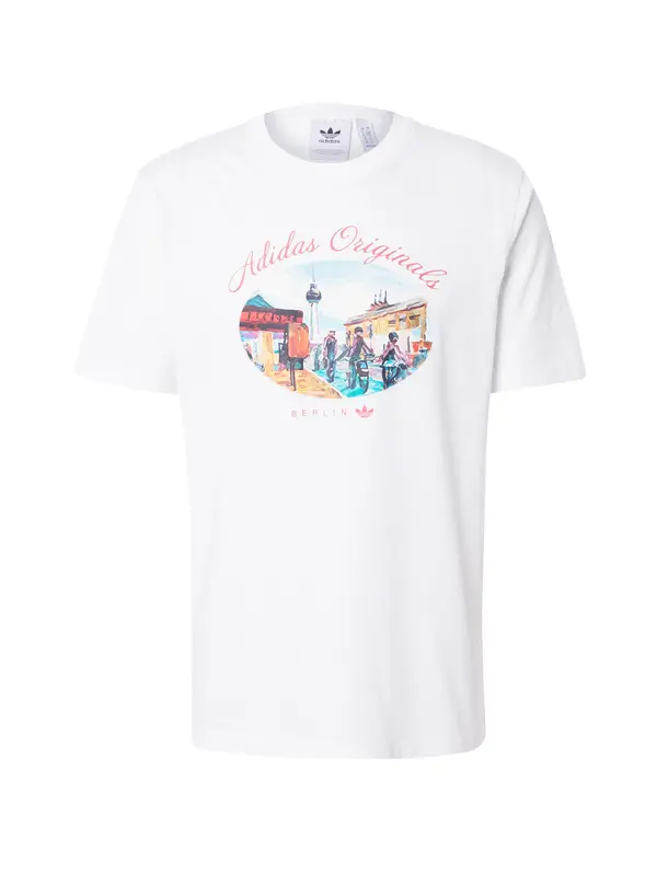 ADIDAS ORIGINALS ADIDAS ORIGINALS Majica 'Berlinpaint'  tirkiz / tamno narančasta / klasično crvena / bijela
