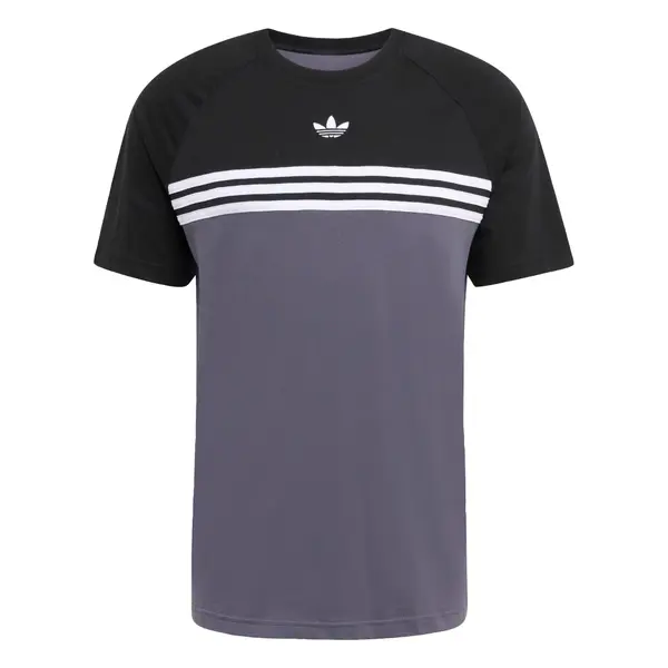 ADIDAS ORIGINALS ADIDAS ORIGINALS Majica 'CHEST STRIPES'  siva / crna / bijela