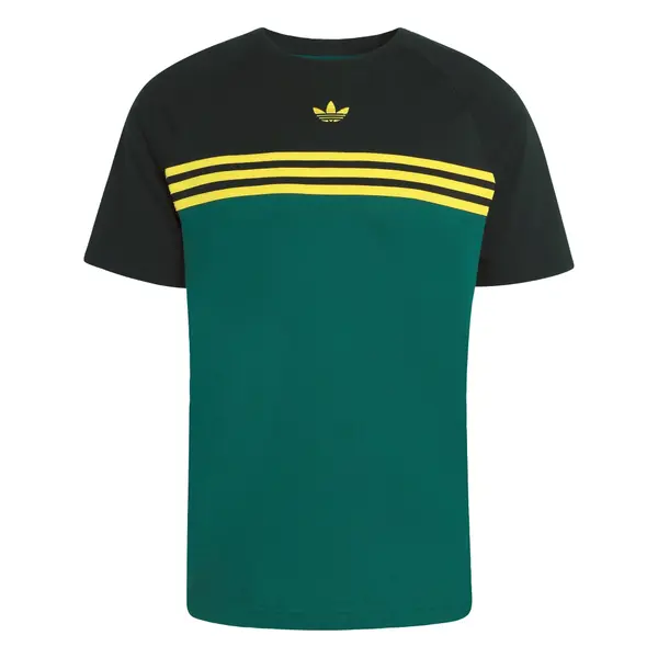 ADIDAS ORIGINALS ADIDAS ORIGINALS Majica 'CHEST STRIPES'  tamo žuta / smaragdno zelena / crna