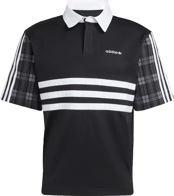 ADIDAS ORIGINALS ADIDAS ORIGINALS Majica 'Tartan'  siva / tamo siva / crna / bijela