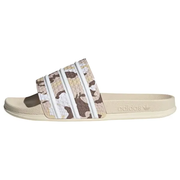 ADIDAS ORIGINALS ADIDAS ORIGINALS Natikače s potpeticom 'Adilette'  svijetlobež / čokolada / moka smeđa / bijela