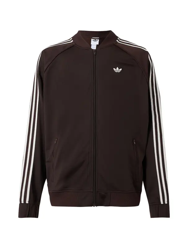 ADIDAS ORIGINALS ADIDAS ORIGINALS Prijelazna jakna 'BRITCORE'  tamno smeđa / bijela