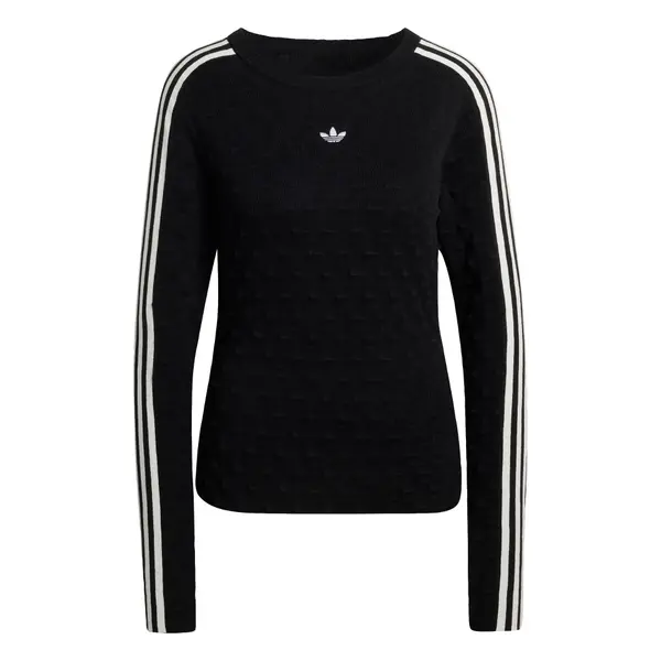 ADIDAS ORIGINALS ADIDAS ORIGINALS Pulover 'SLIM SOLID SPIKE KNIT'  crna / bijela