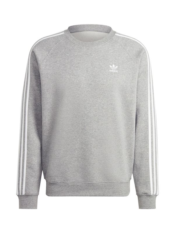 ADIDAS ORIGINALS ADIDAS ORIGINALS Sweater majica 'Adicolor Classics 3-Stripes'  siva melange / bijela