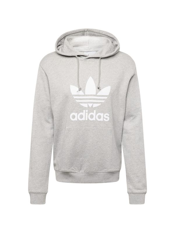 ADIDAS ORIGINALS ADIDAS ORIGINALS Sweater majica 'Adicolor Classics Trefoil'  siva melange / bijela