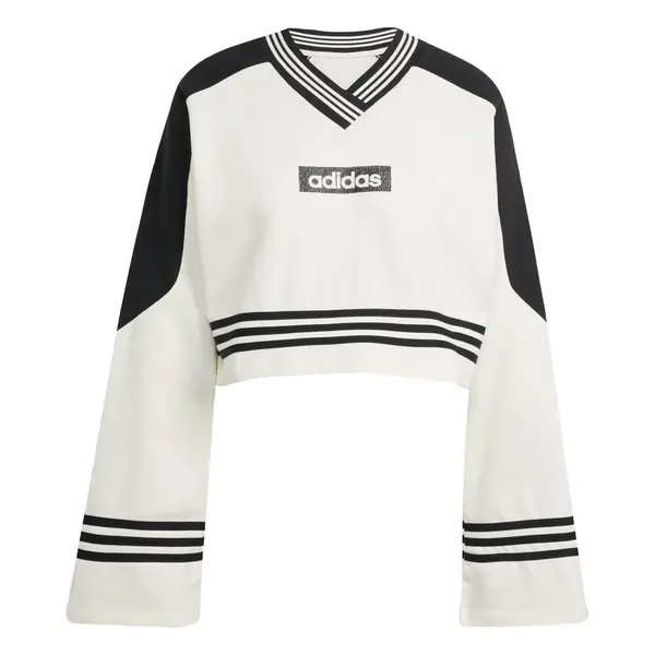 ADIDAS ORIGINALS ADIDAS ORIGINALS Sweater majica 'Blocking Crewneck'  crna / bijela