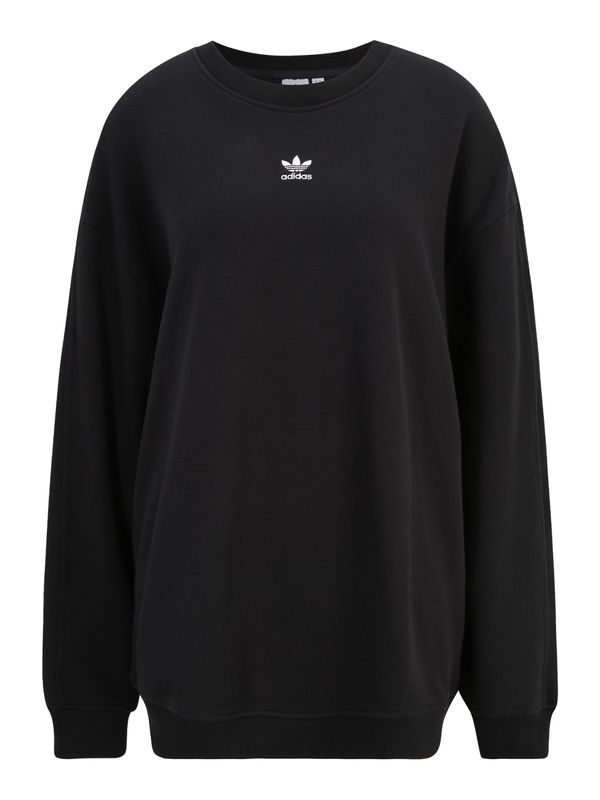 ADIDAS ORIGINALS ADIDAS ORIGINALS Sweater majica 'Essentials Oversized French Terry'  crna / bijela