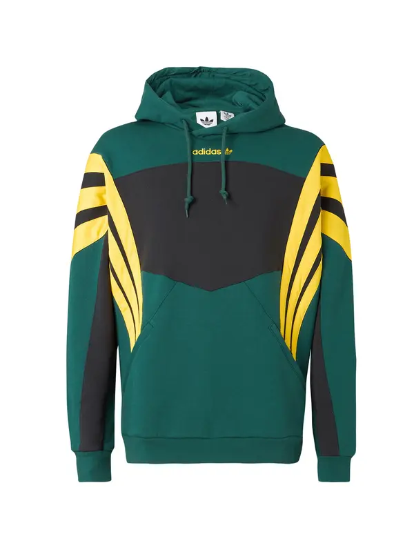 ADIDAS ORIGINALS ADIDAS ORIGINALS Sweater majica 'SANTIAGO'  žuta / smaragdno zelena / crna