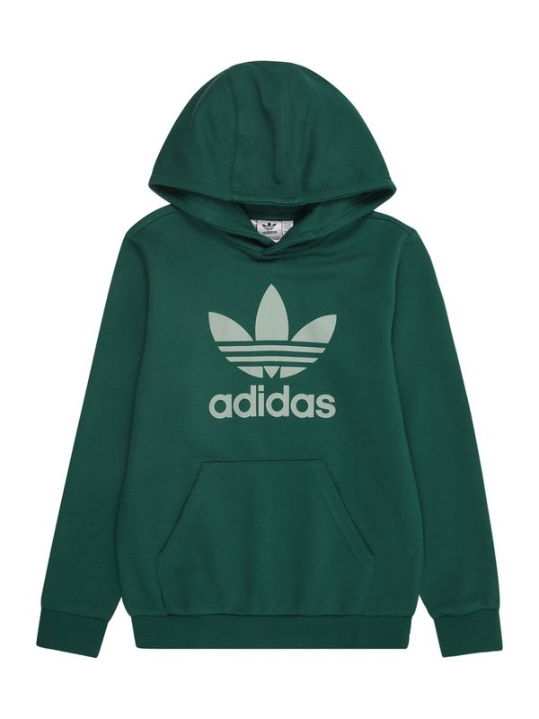 ADIDAS ORIGINALS ADIDAS ORIGINALS Sweater majica 'TREFOIL'  smaragdno zelena / bijela