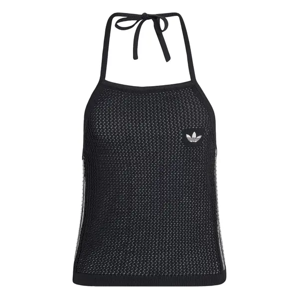 ADIDAS ORIGINALS ADIDAS ORIGINALS Top s naramenicama 'KNITTED CROCHET'  crna