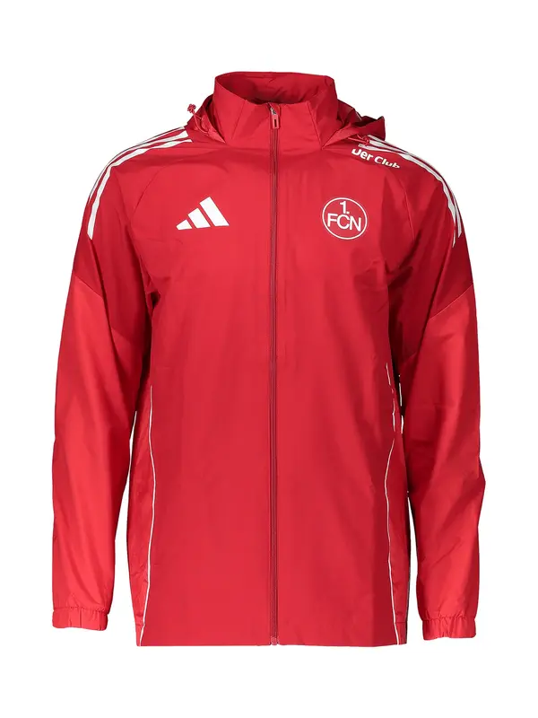 ADIDAS PERFORMANCE ADIDAS PERFORMANCE Sportska jakna 'FC Nürnberg'  crvena / bijela