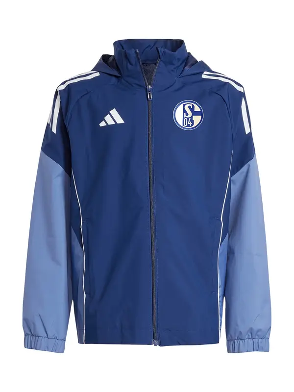 ADIDAS PERFORMANCE ADIDAS PERFORMANCE Sportska jakna 'FC Schalke 04'  plava / sivkasto plava / bijela