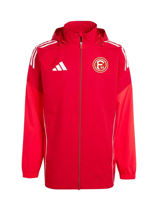 ADIDAS PERFORMANCE ADIDAS PERFORMANCE Sportska jakna 'Fortuna Düsseldorf'  crvena / bijela