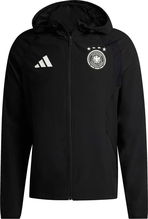 ADIDAS PERFORMANCE ADIDAS PERFORMANCE Sportska jakna 'Germany Tiro Travel Full Zip'  crna