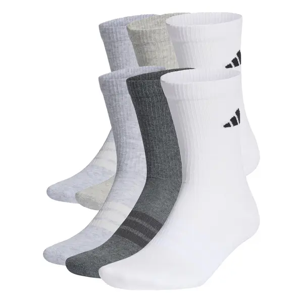 ADIDAS PERFORMANCE ADIDAS PERFORMANCE Sportske čarape 'CUSHIONED CREW 6 PAIR PACK'  svijetlosiva / siva melange / crna / bijela