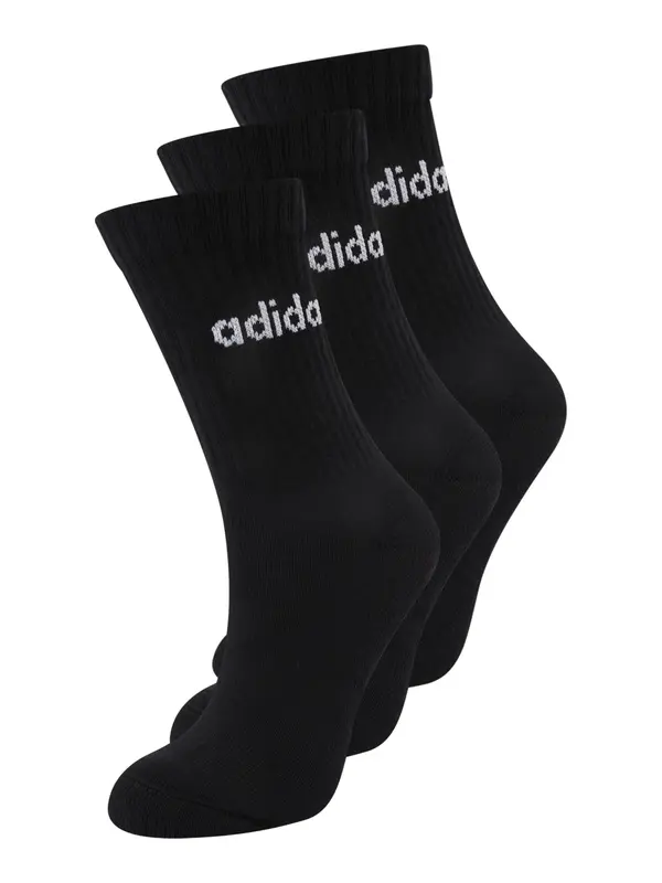 ADIDAS PERFORMANCE ADIDAS PERFORMANCE Sportske čarape 'Linear Crew Cushioned 3 Pairs'  crna / bijela