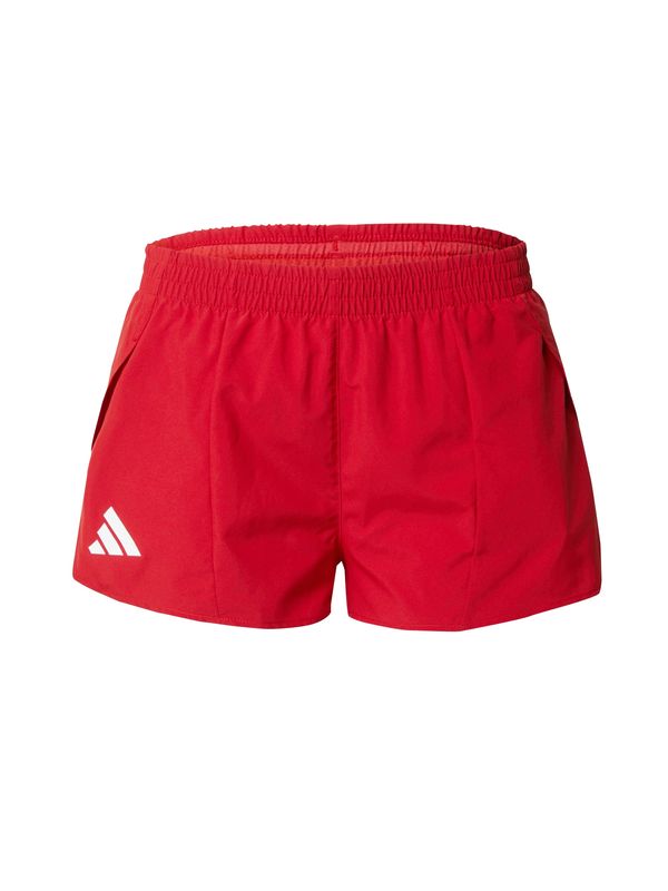 Adidas ADIDAS PERFORMANCE Sportske hlače 'ADIZERO'  crvena / bijela