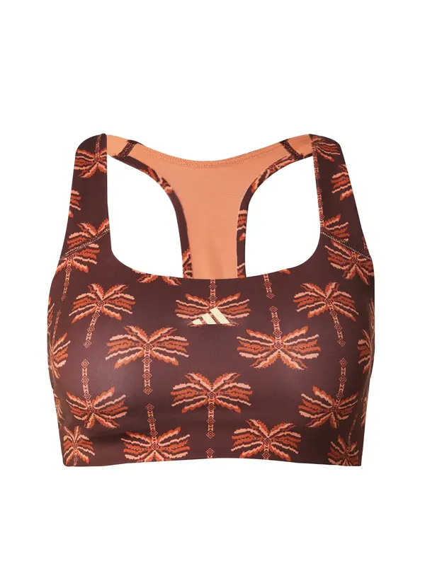 ADIDAS PERFORMANCE ADIDAS PERFORMANCE Sportski grudnjak 'Adidas x Farm Rio'  kestenjasto smeđa / konjak / bijela