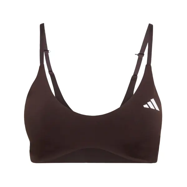 ADIDAS PERFORMANCE ADIDAS PERFORMANCE Sportski grudnjak 'Optime Essentials'  tamno smeđa / bijela