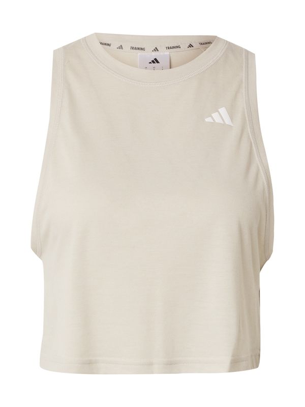 Adidas ADIDAS PERFORMANCE Sportski top  bež siva / bijela