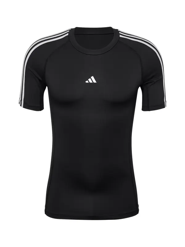 ADIDAS PERFORMANCE ADIDAS PERFORMANCE Tehnička sportska majica 'TECHFIT Compression Training 3-Stripes'  crna