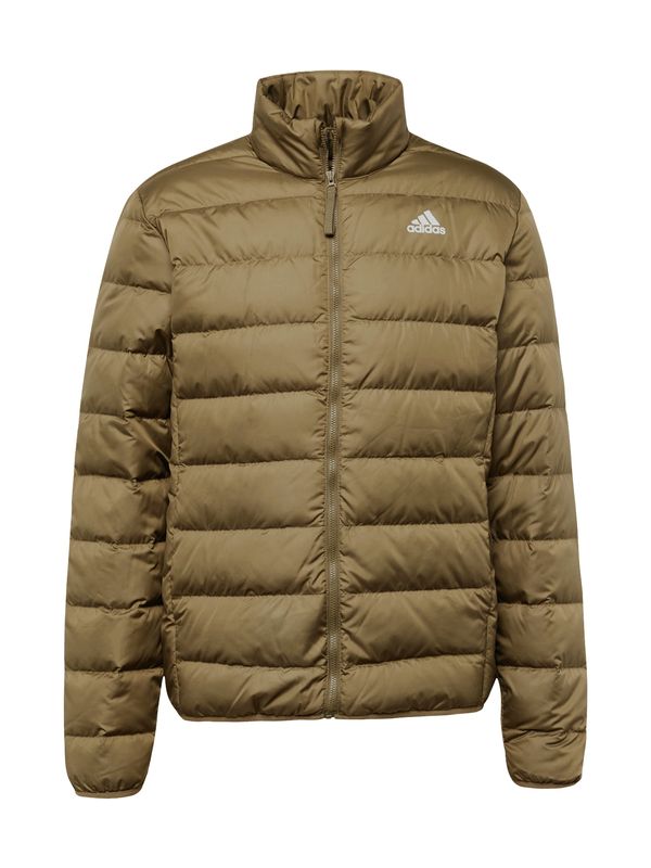 Adidas ADIDAS SPORTSWEAR Sportska jakna 'Essentials'  bež siva / bijela
