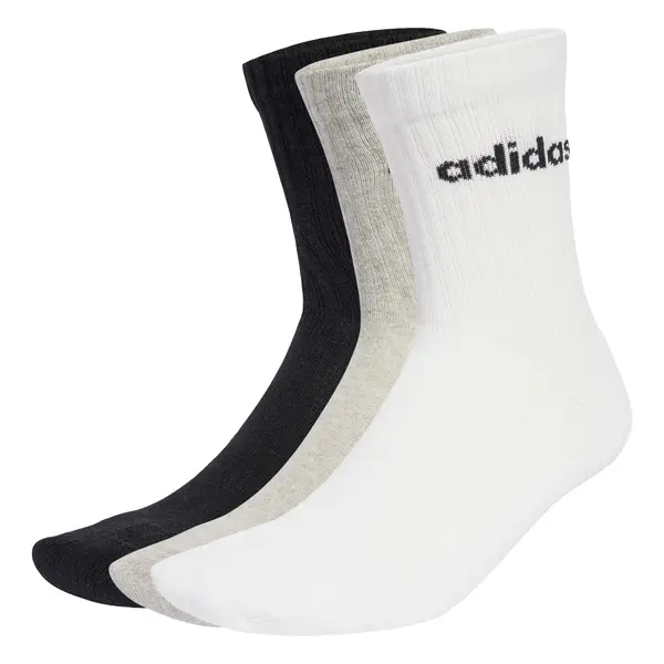 ADIDAS SPORTSWEAR ADIDAS SPORTSWEAR Sportske čarape 'Linear Crew Cushioned 6 Pair Pack'  siva / crna / bijela