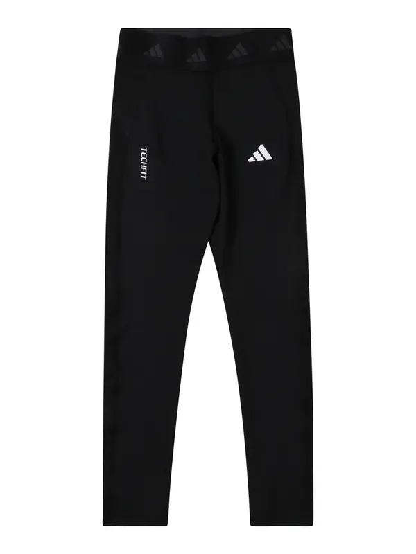 ADIDAS SPORTSWEAR ADIDAS SPORTSWEAR Sportske hlače 'TECHFIT'  crna / bijela